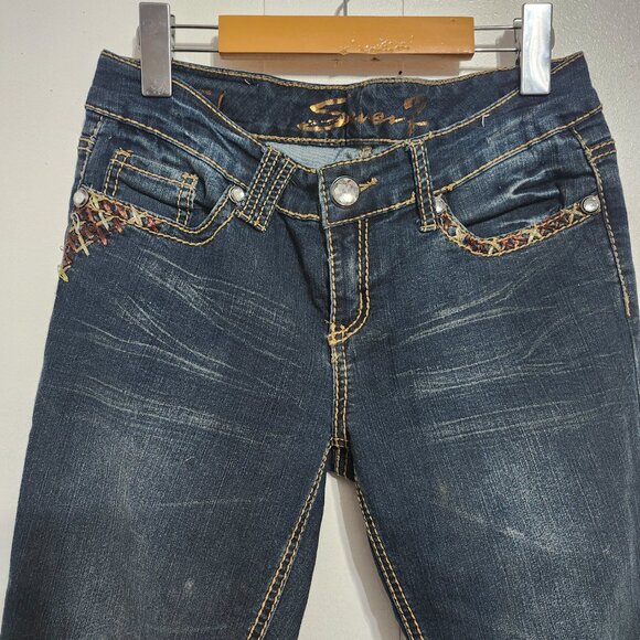 Seven 7 Lowrise flare leg jeans 28x28 - Picture 2 of 5